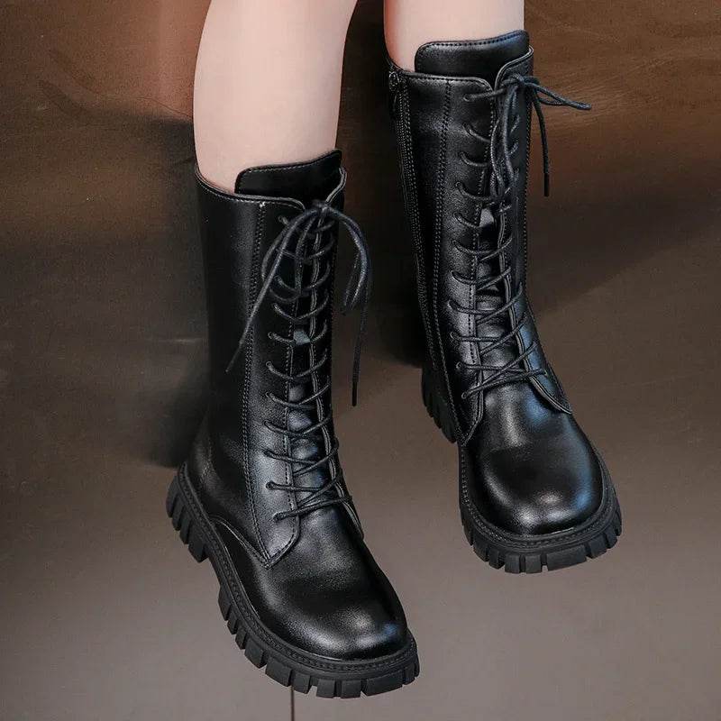 Warm Autumn Winter Mid Boots With Zip Fastening For Kids - ToylandEU