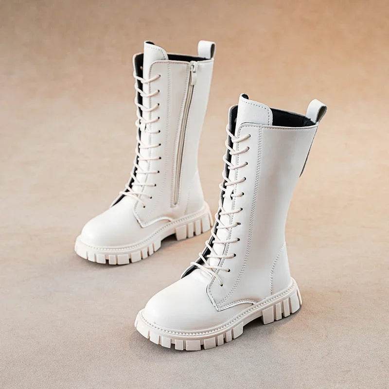 Warm Autumn Winter Mid Boots With Zip Fastening For Kids - ToylandEU
