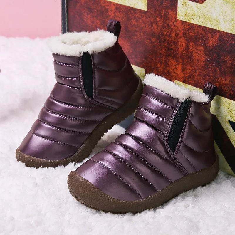 Warm Boots Leather Waterproof Winter For Kids Unisex - ToylandEU