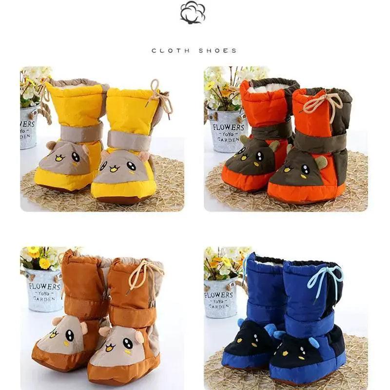  Warm Cartoon Toddler Winter Boots with Side Zipper and Thick Cotton Lining for Infants -  ToylandEU™