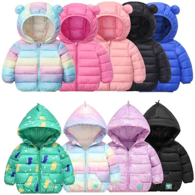 Warm Cotton Padded Hooded Jacket Lightweight For Kids - ToylandEU