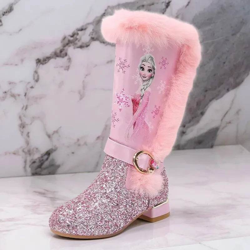 Warm Disney Girls Boots Knee High Plush Snow For Girls - ToylandEU