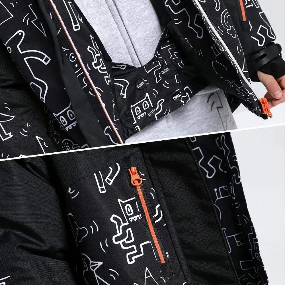 Warm Hooded Windproof Kids Ski Suit For Winter Snowboarding - ToylandEU