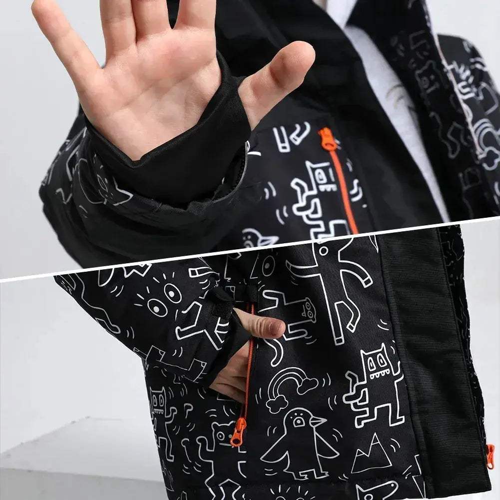 Warm Hooded Windproof Kids Ski Suit For Winter Snowboarding - ToylandEU