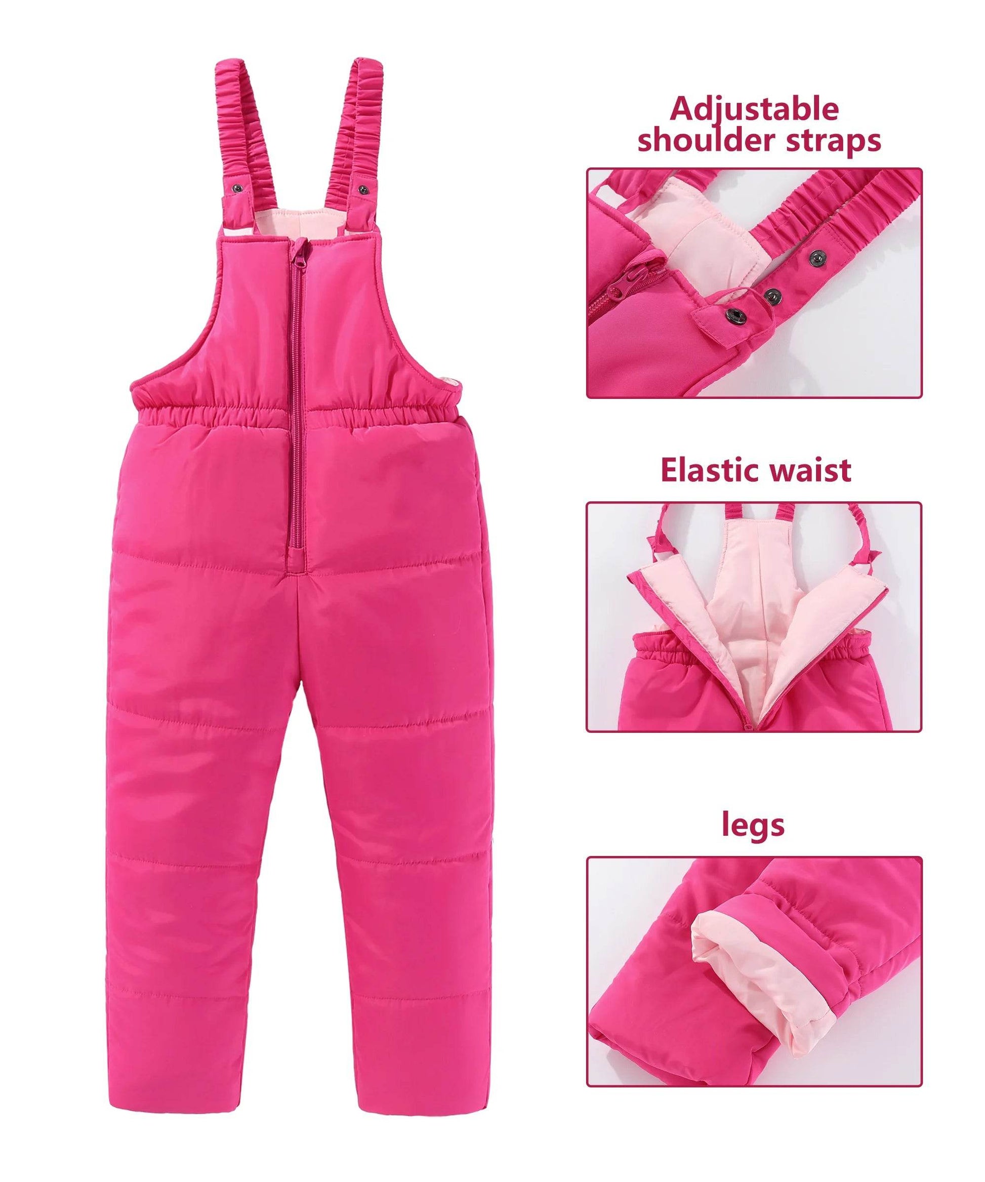 Warm Kids Ski Suit Hooded Cotton Filled Insulated Winter - ToylandEU