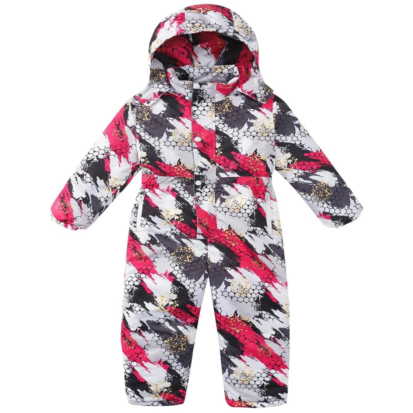 Warm Kids Ski Suit Hooded One Piece For Boys And Girls - ToylandEU