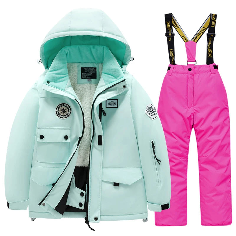 Warm Kids Ski Suit Windproof Waterproof Thick Insulated For Boys And Girls - ToylandEU