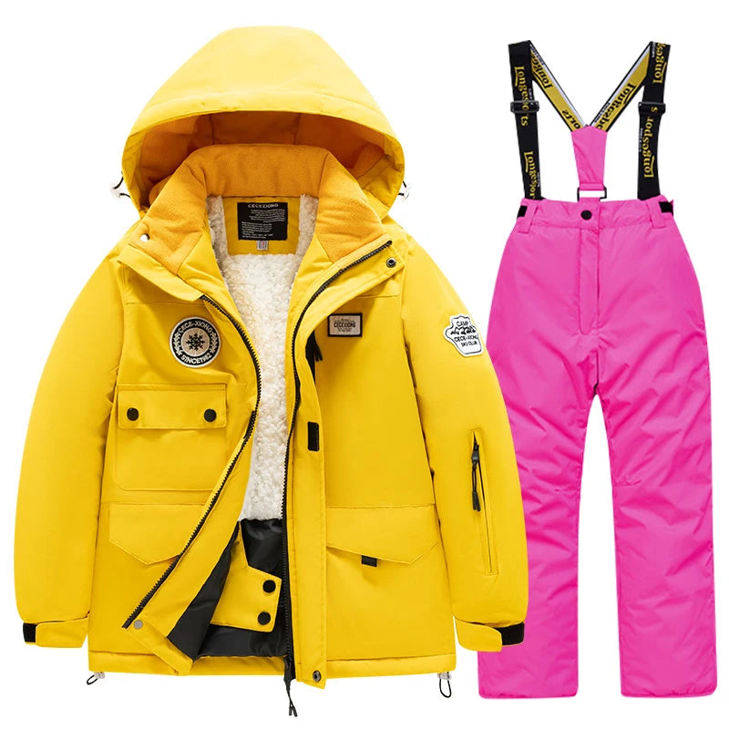Warm Kids Ski Suit Windproof Waterproof Thick Insulated For Boys And Girls - ToylandEU