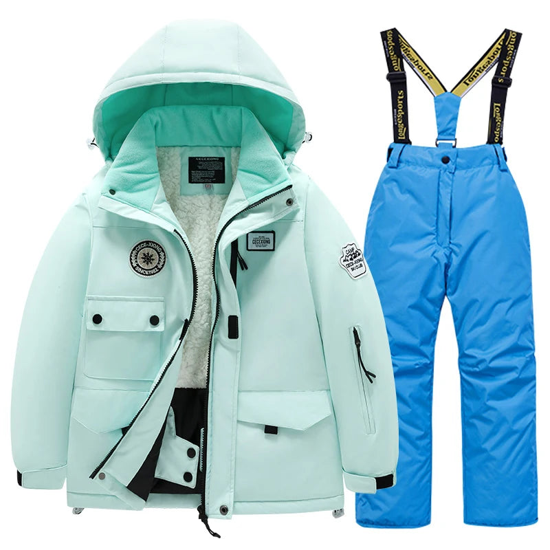 Warm Kids Ski Suit Windproof Waterproof Thick Insulated For Boys And Girls - ToylandEU