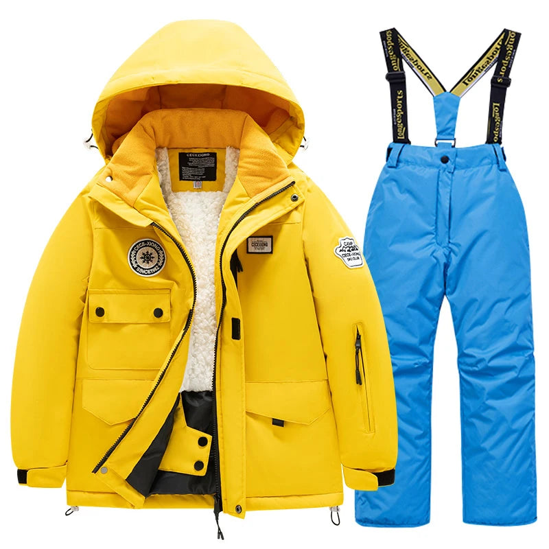 Warm Kids Ski Suit Windproof Waterproof Thick Insulated For Boys And Girls - ToylandEU