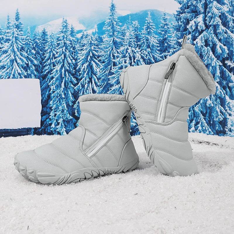 Warm Kids Snow Boots With Zipper For Unisex 4 To 6 Years - ToylandEU