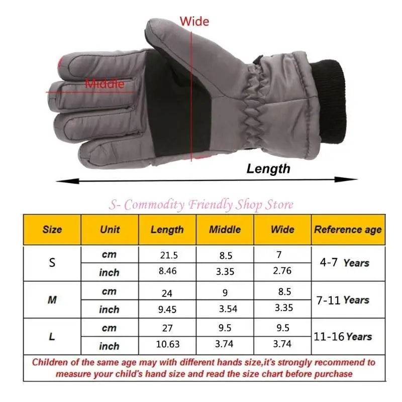 Warm Kids Winter Gloves Waterproof Windproof Cold Weather - ToylandEU