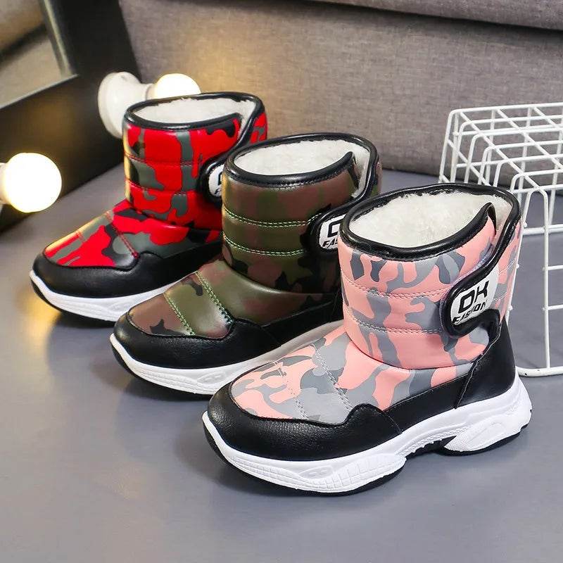 Warm Kids Winter Snow Boots Velcro Anti Slip For Girls - ToylandEU