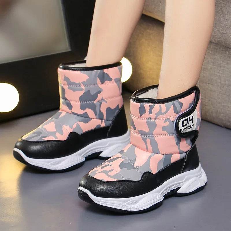 Warm Kids Winter Snow Boots Velcro Anti Slip For Girls - ToylandEU