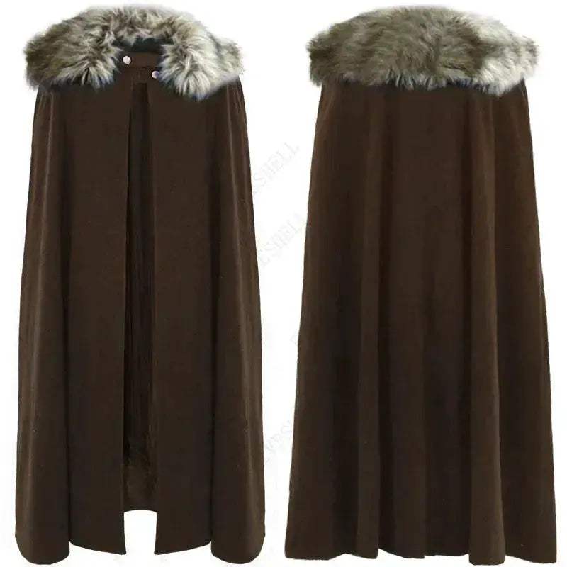 Warm Medieval Cloak for Viking Larp and Winter Cosplay - ToylandEU