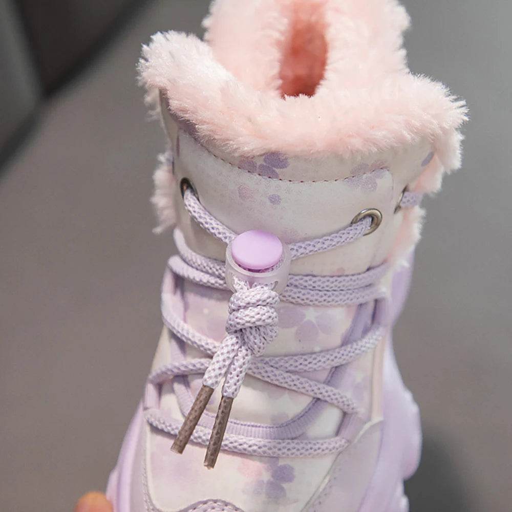 Warm Plush Winter Snow Boots Waterproof PU Leather For Boys - ToylandEU