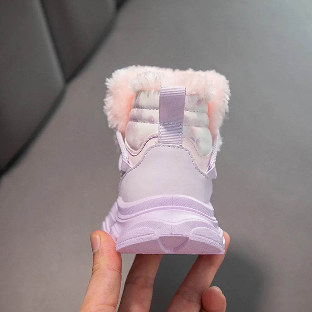 Warm Plush Winter Snow Boots Waterproof PU Leather For Boys - ToylandEU