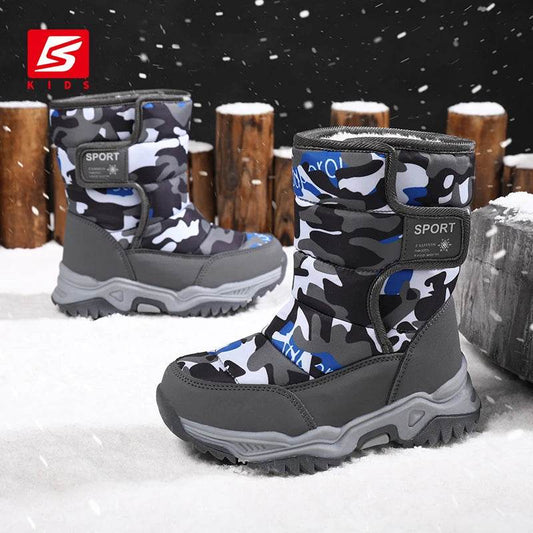 Warm Snow Boots Waterproof Plush Lined For Kids Outdoors - ToylandEU