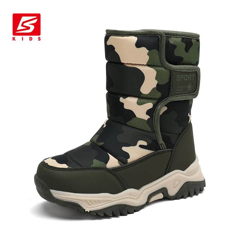 Warm Snow Boots Waterproof Plush Lined For Kids Outdoors - ToylandEU