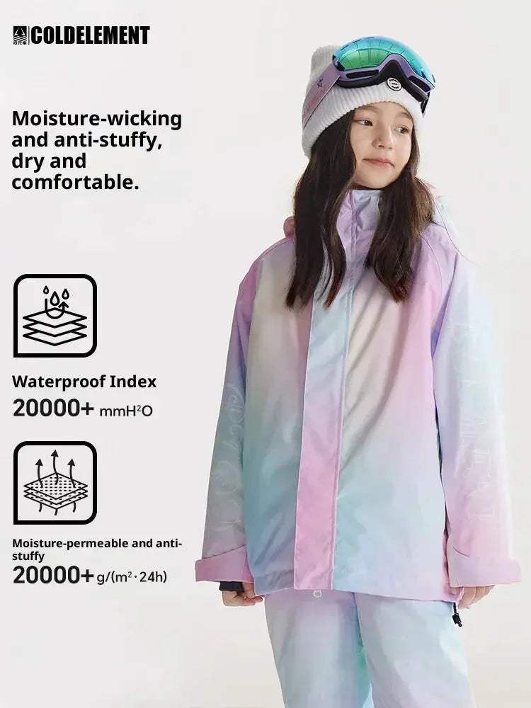 Warm Windproof Kids Ski Jacket With Embossed Texture - ToylandEU