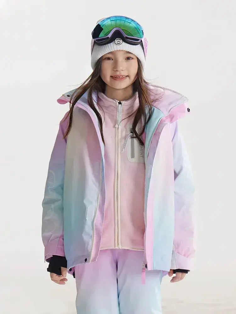 Warm Windproof Kids Ski Jacket With Embossed Texture - ToylandEU