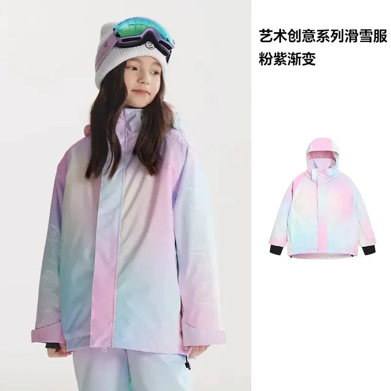 Warm Windproof Kids Ski Jacket With Embossed Texture - ToylandEU