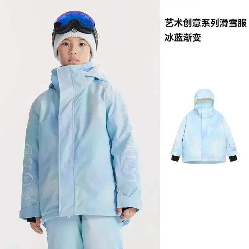 Warm Windproof Kids Ski Jacket With Embossed Texture - ToylandEU