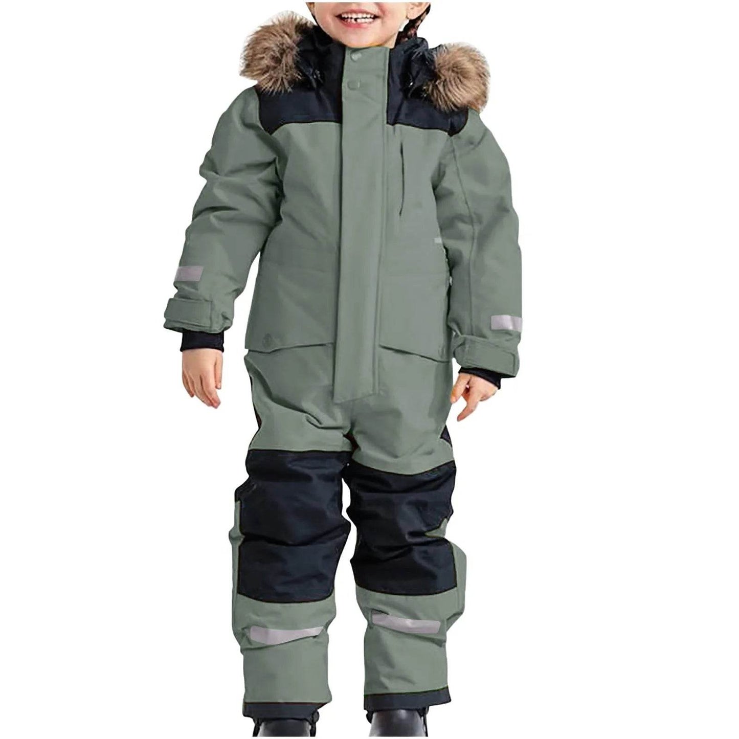Warm Windproof Kids Ski Suit Unisex For Winter Snow Sports - ToylandEU