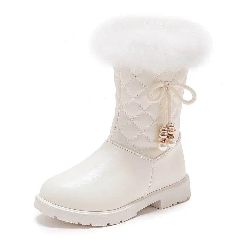 Warm Winter Boots Fur Lined Bow Anti Slip For Girls - ToylandEU