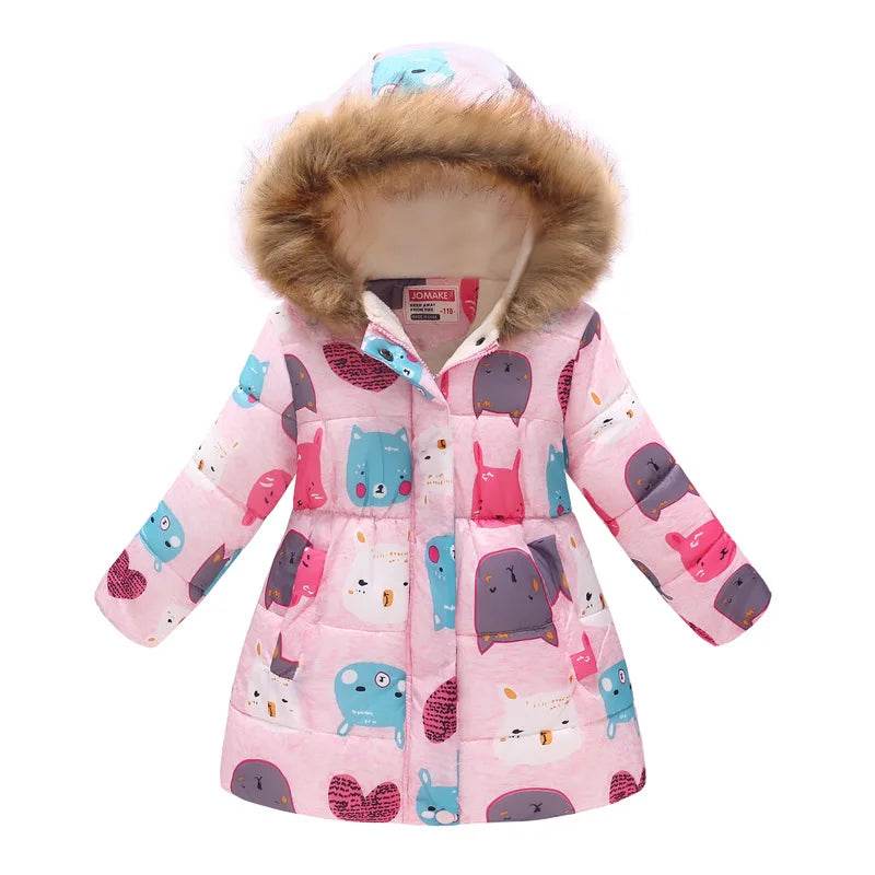 Warm Winter Coat Thickened Cotton Filling For Girls 3 To 10 - ToylandEU