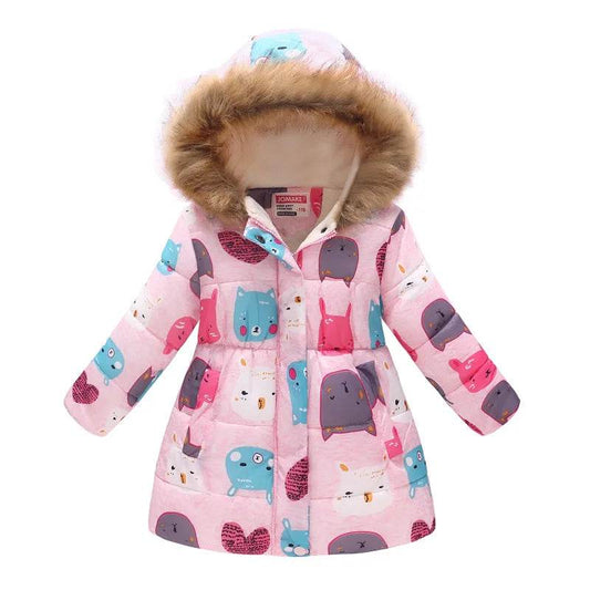 Warm Winter Coat Thickened Cotton Filling For Girls 3 To 10 - ToylandEU