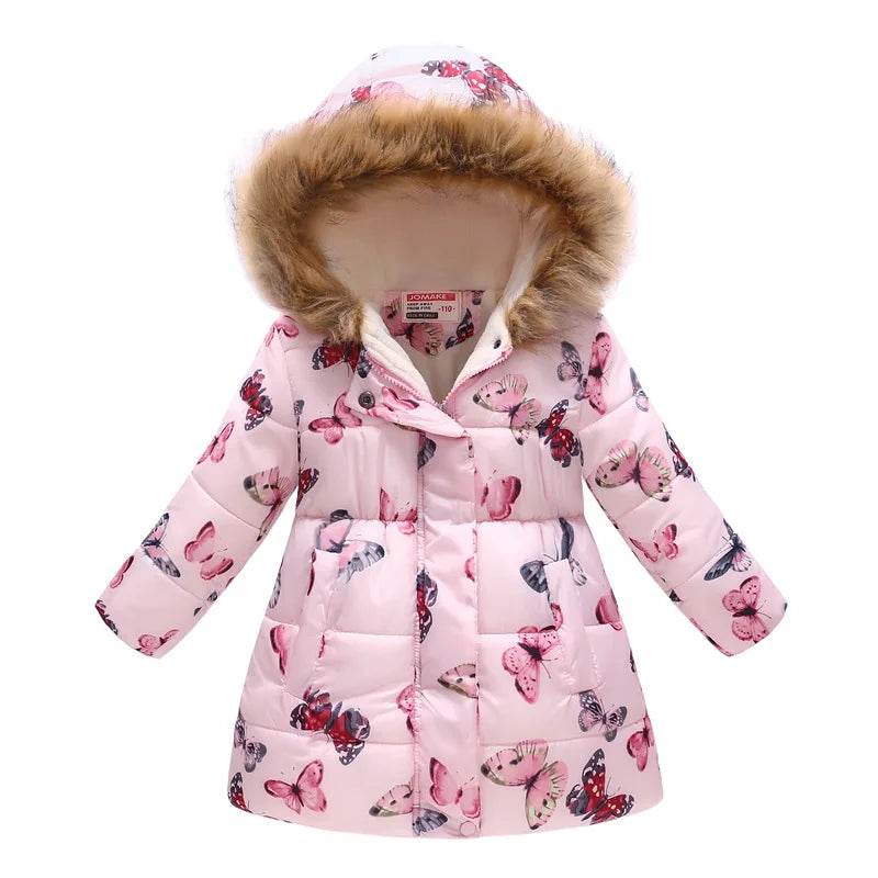 Warm Winter Coat Thickened Cotton Filling For Girls 3 To 10 - ToylandEU