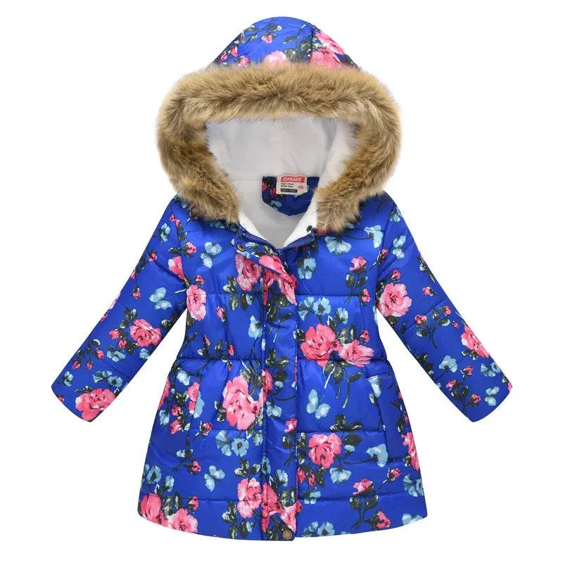 Warm Winter Coat Thickened Cotton Filling For Girls 3 To 10 - ToylandEU