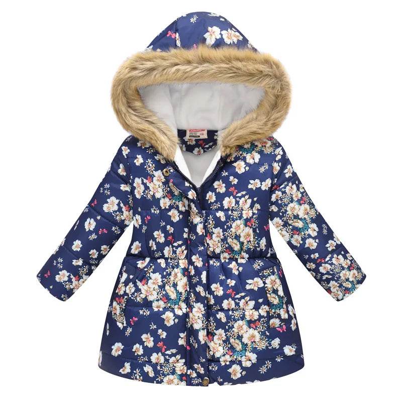 Warm Winter Coat Thickened Cotton Filling For Girls 3 To 10 - ToylandEU