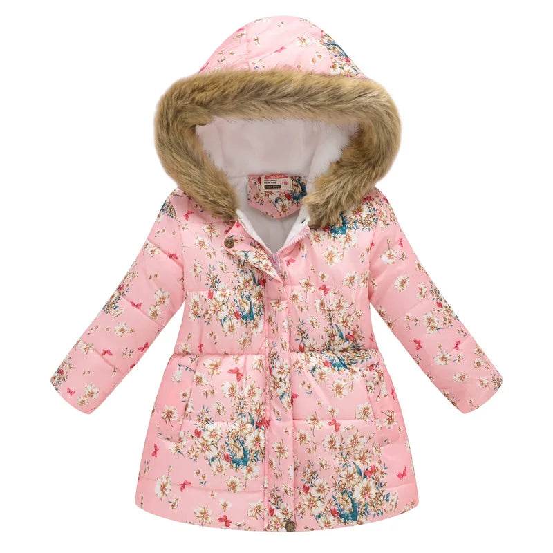 Warm Winter Coat Thickened Cotton Filling For Girls 3 To 10 - ToylandEU