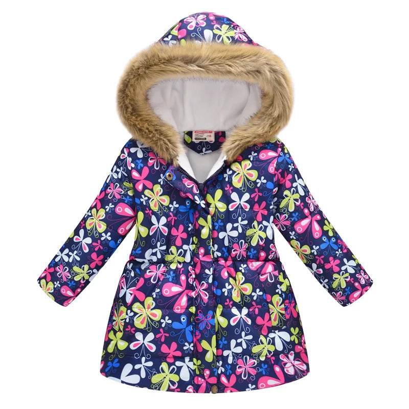 Warm Winter Coat Thickened Cotton Filling For Girls 3 To 10 - ToylandEU