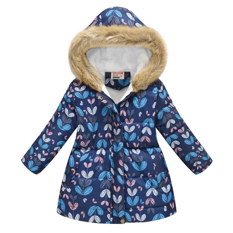 Warm Winter Coat Thickened Cotton Filling For Girls 3 To 10 - ToylandEU