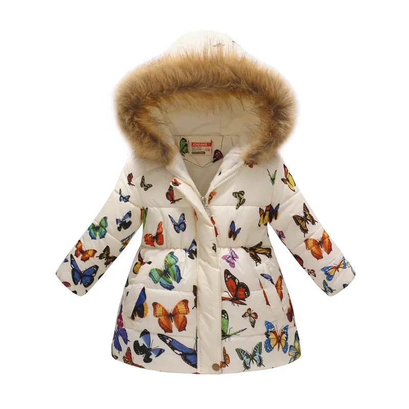 Warm Winter Coat Thickened Cotton Filling For Girls 3 To 10 - ToylandEU