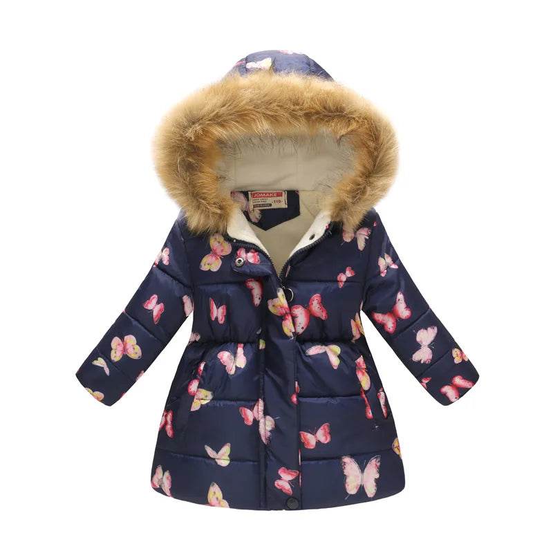 Warm Winter Coat Thickened Cotton Filling For Girls 3 To 10 - ToylandEU