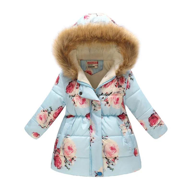 Warm Winter Coat Thickened Cotton Filling For Girls 3 To 10 - ToylandEU