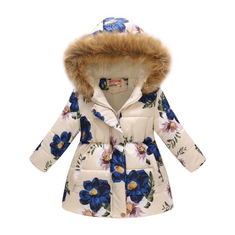 Warm Winter Coat Thickened Cotton Filling For Girls 3 To 10 - ToylandEU