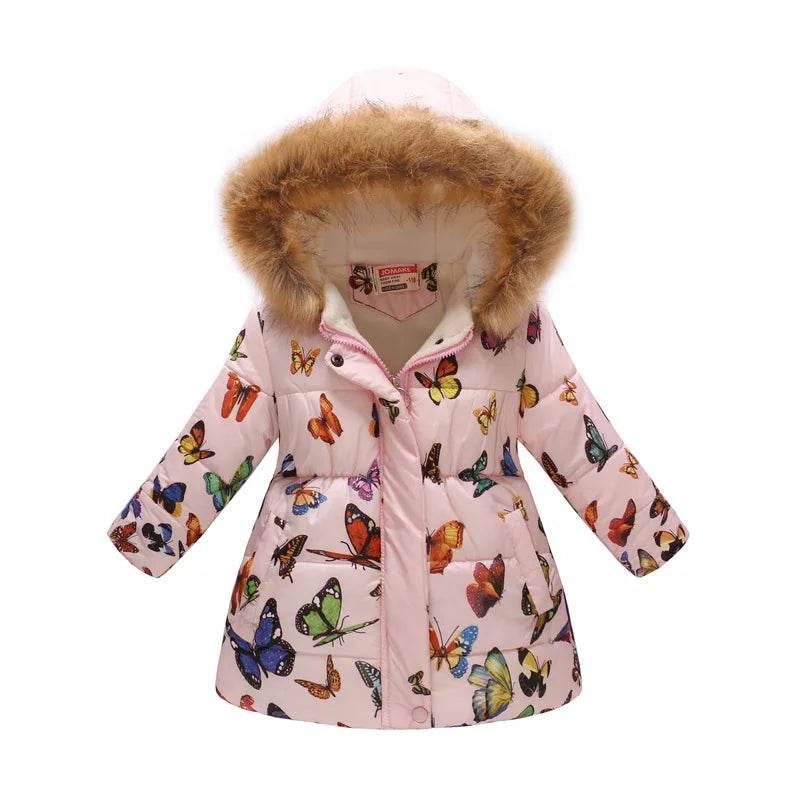 Warm Winter Coat Thickened Cotton Filling For Girls 3 To 10 - ToylandEU