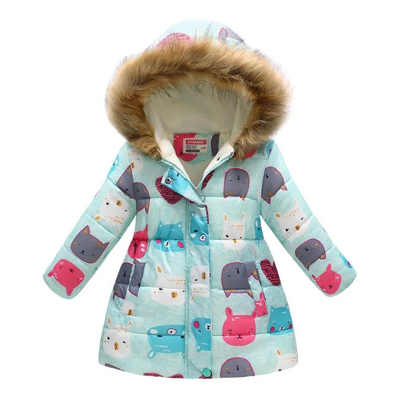 Warm Winter Coat Thickened Cotton Filling For Girls 3 To 10 - ToylandEU