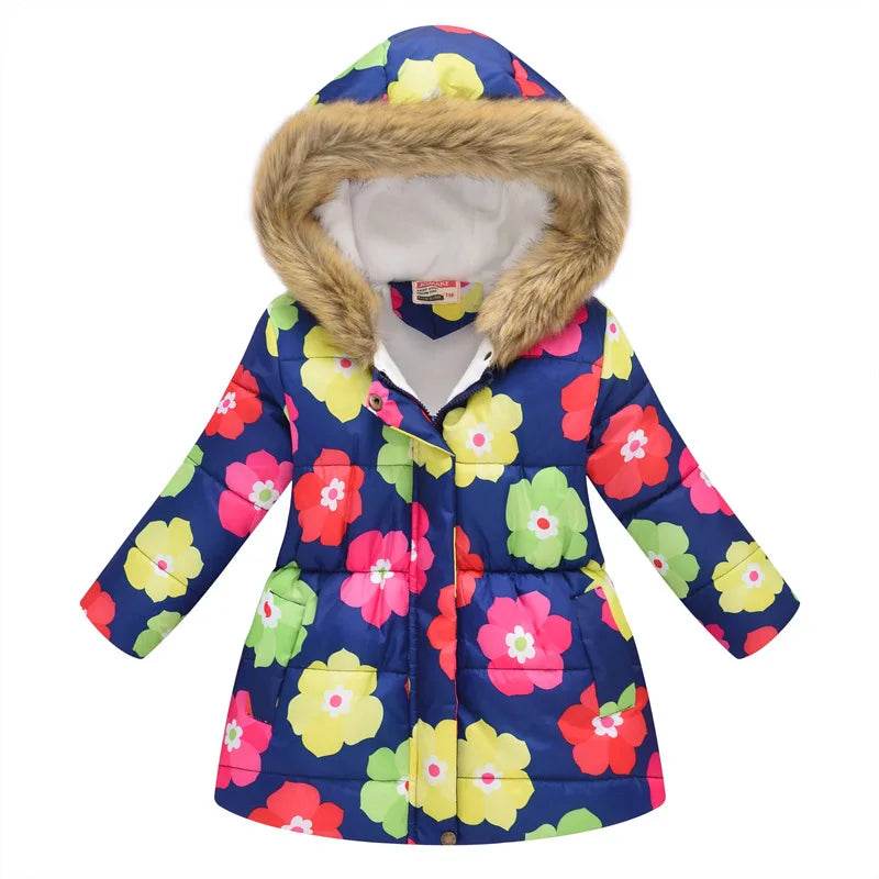 Warm Winter Coat Thickened Cotton Filling For Girls 3 To 10 - ToylandEU
