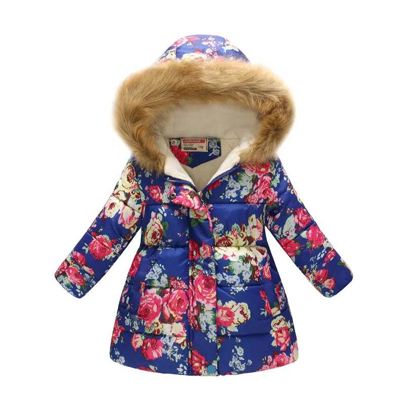Warm Winter Coat Thickened Cotton Filling For Girls 3 To 10 - ToylandEU