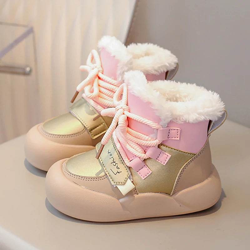 Warm Winter Snow Boots Waterproof PU Leather For Kids - ToylandEU
