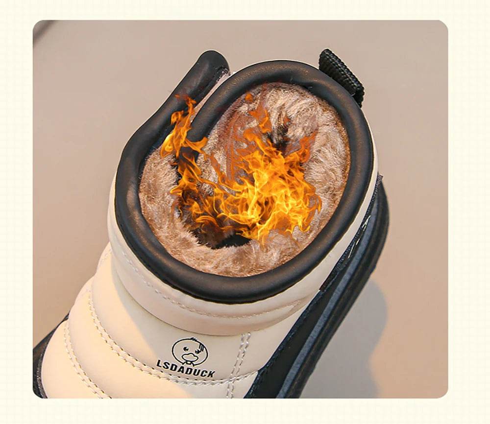 Warm Winter Snow Boots Waterproof Plush Lining For Kids - ToylandEU