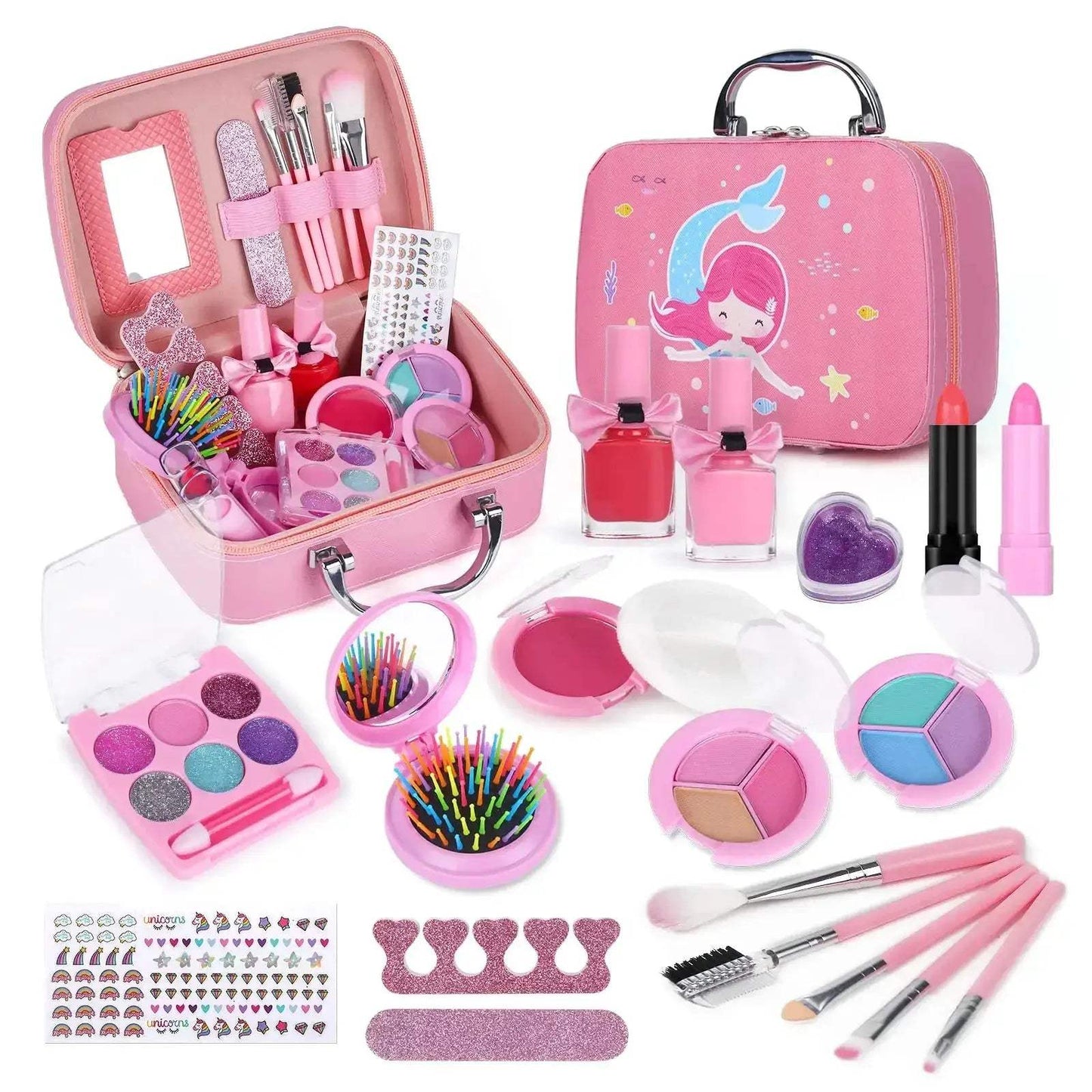 Washable Girls Makeup Set Safe Non Toxic Pretend Play - ToylandEU