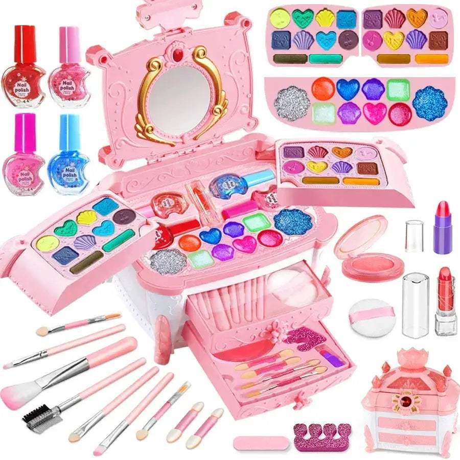 Washable Kids Makeup Kit For Girls Realistic Dress Up Toy - ToylandEU