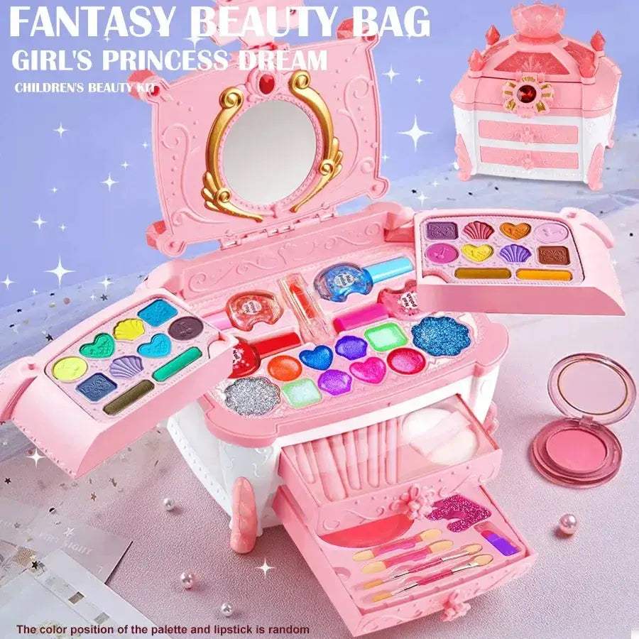 Washable Kids Makeup Kit For Girls Realistic Dress Up Toy - ToylandEU